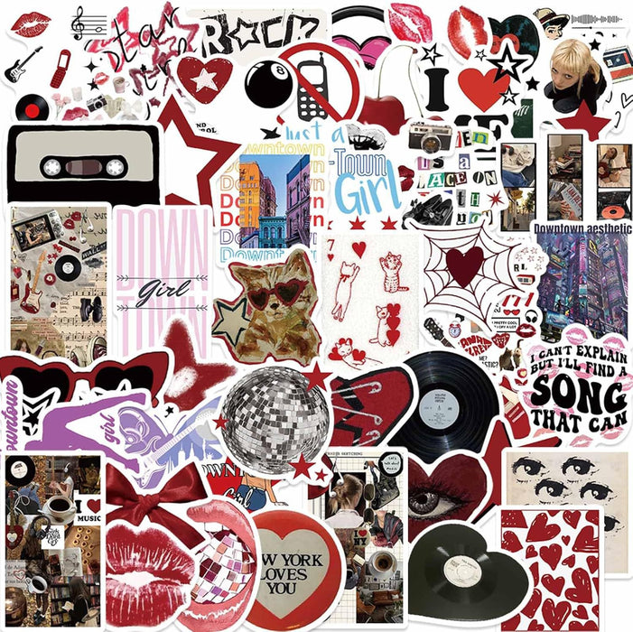 Wholesale 50pcs Graffiti waterproof stickers for guitars,  suitcases,  skateboards,  mobile phones