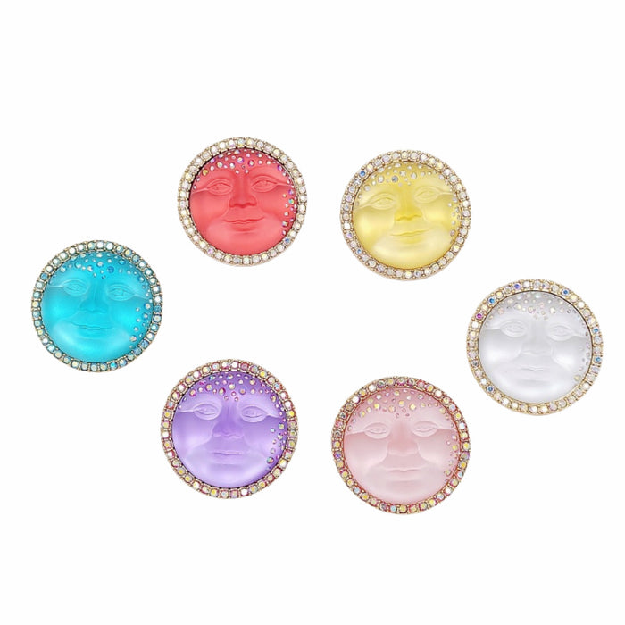 Wholesale face exquisite diamond personality color elegant brooch