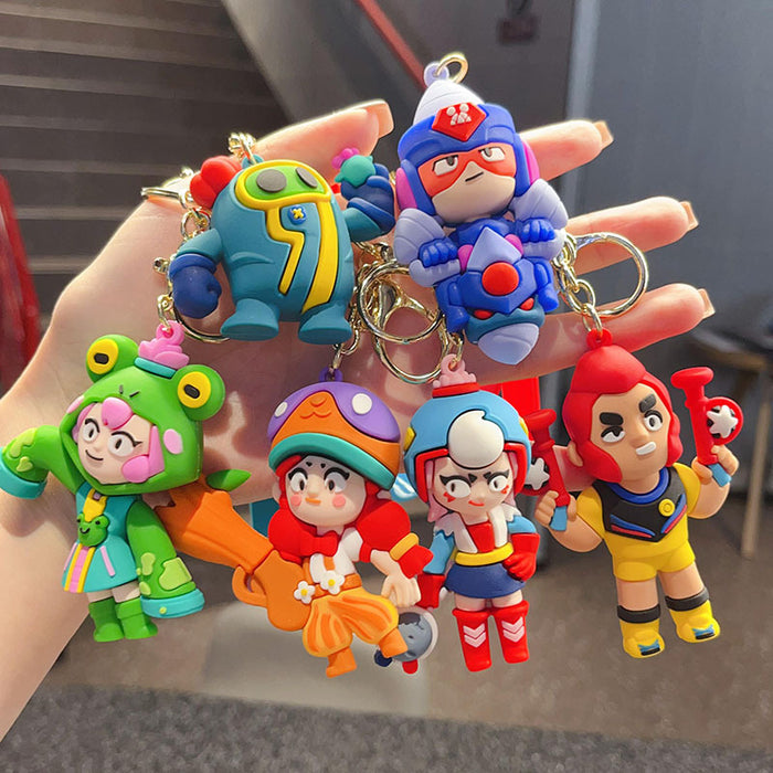 Wholesale bucket key chain cartoon doll car key chain