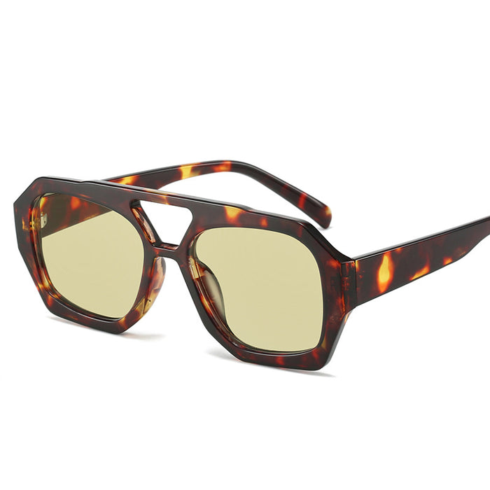 Wholesale Double-beam Retro Irregular Sunglasses Men's Women's Plain-made Women's