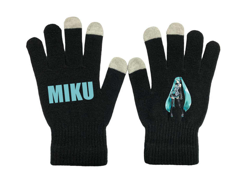 Wholesale Autumn and winter cold-resistant touchscreen full-finger windproof cycling knit gloves