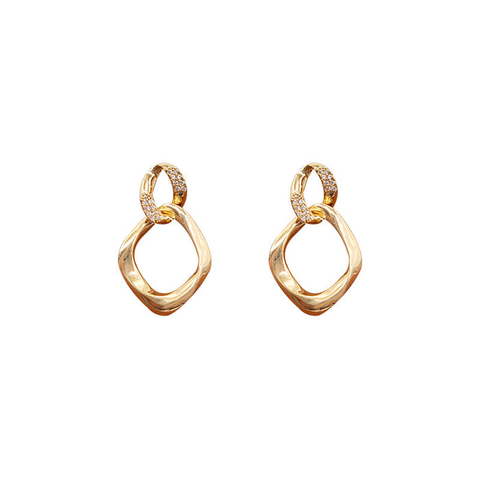 Wholesale Temperament earrings, gold earrings, niche design, light and high-end earrings