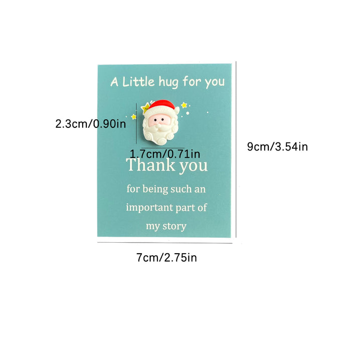 Wholesale 5-20 sets of Christmas Decorations resin pocket hug cards
