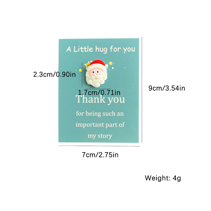 Wholesale Christmas Series Resin Pocket Hug Decorations Card