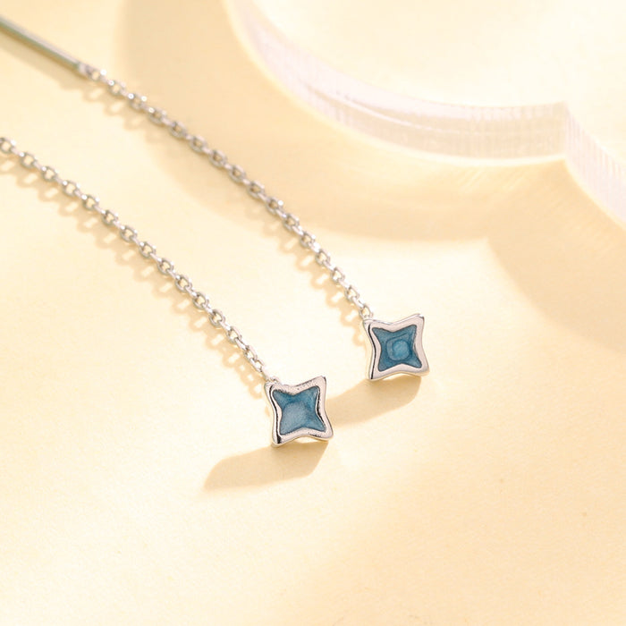 Wholesale Earstring long star tassel earrings with temperament cross star ear chain