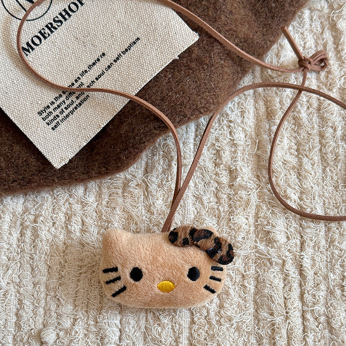 Wholesale Cute plush animal necklace, women's autumn and winter long style hanging neck sweater chain, sweatshirt chain