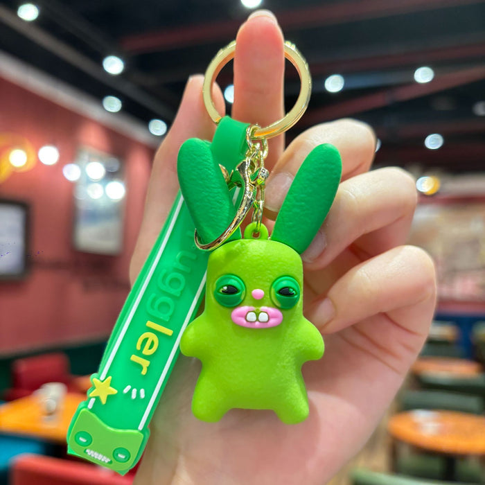 Wholesale Cartoon cute monster series girls cute keychain pendant funny doll keychain student doll small pendant