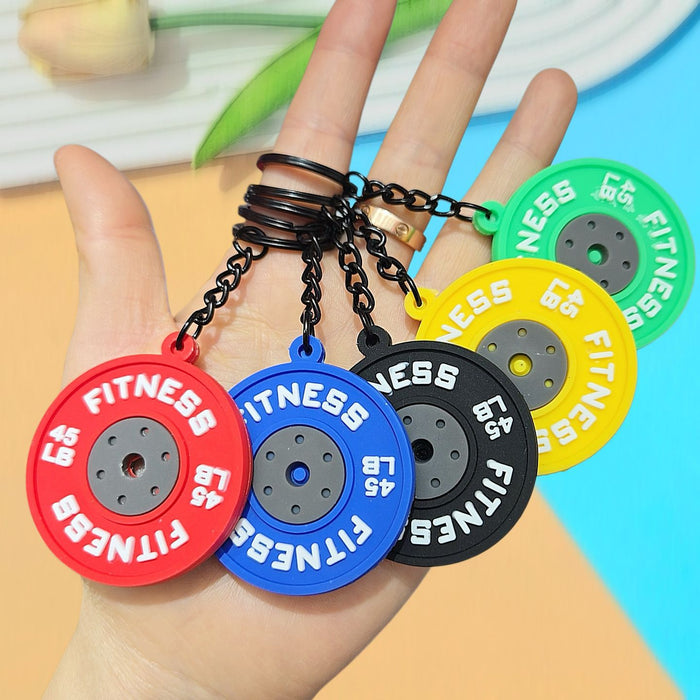 Wholesale Creative Fitness Barbell Keychain