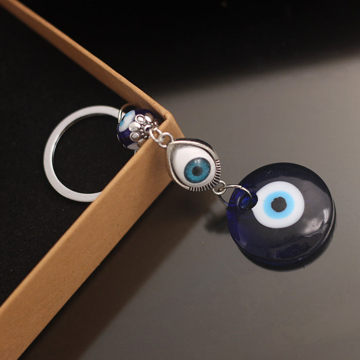 Wholesale Tima's handbag pendant diamond set Türkiye blue eye keychain accessories