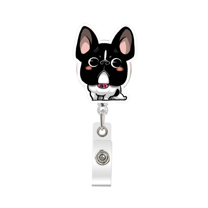 Wholesale Acrylic Dog Retractable Keychain JDC-KC-GuXi007
