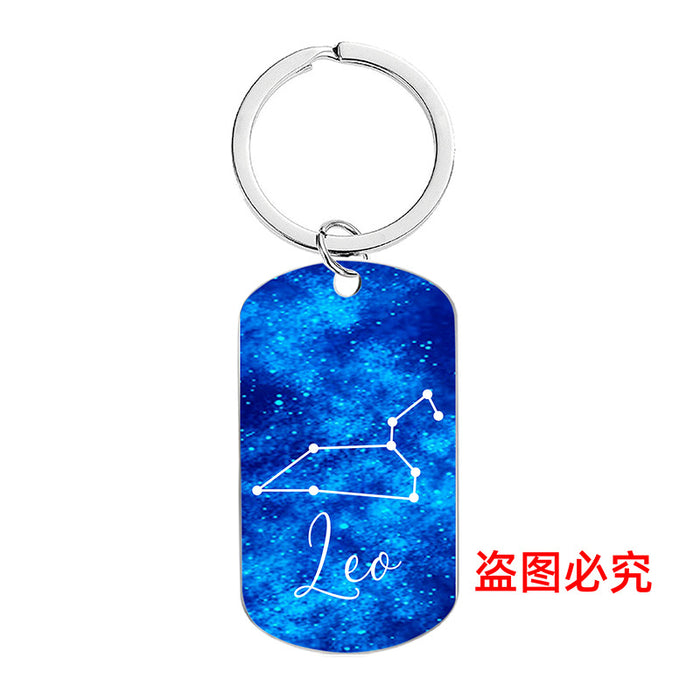 Wholesale 12 Constellations Metal Keychains JDC-KC-GangGu056