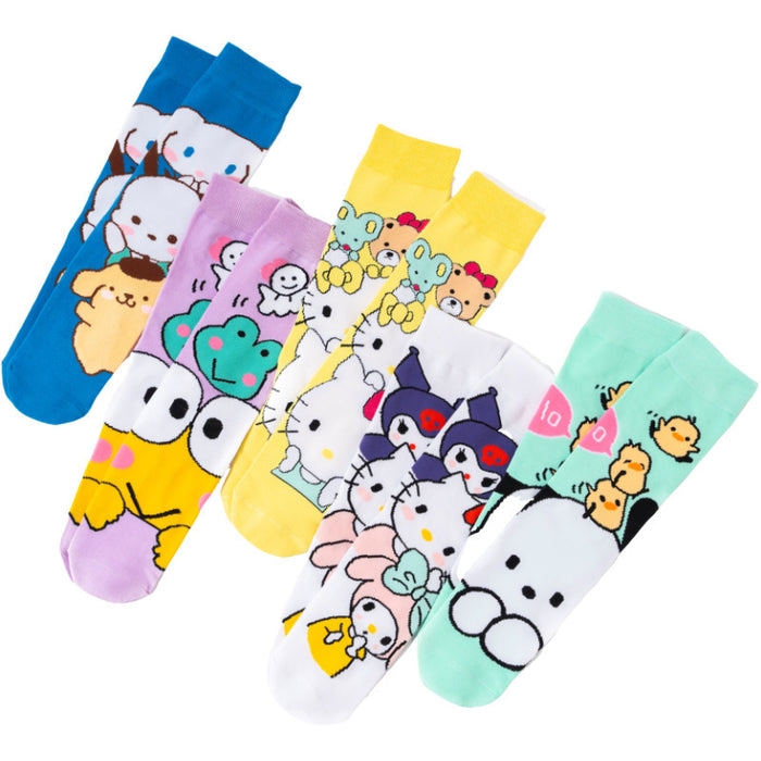 Wholesale Cute cat socks with anime theme for all four seasons