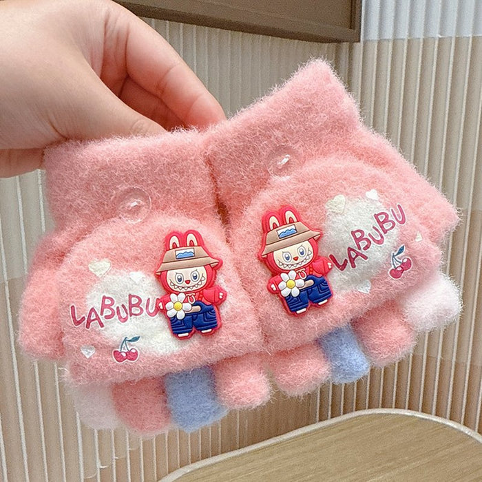 Wholesale Cute children' s winter thickened warm gloves
