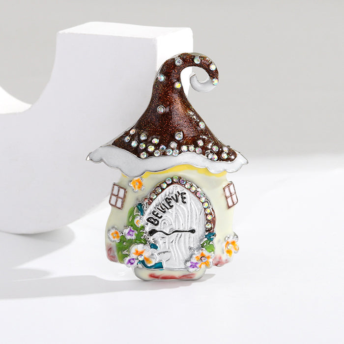 Wholesale Christmas house brooch