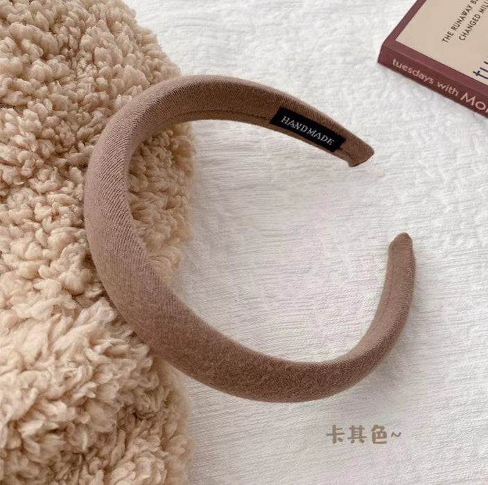 Wholesale Macaron color headband, high skull top, wide edge sponge headband, solid color compression headband, versatile