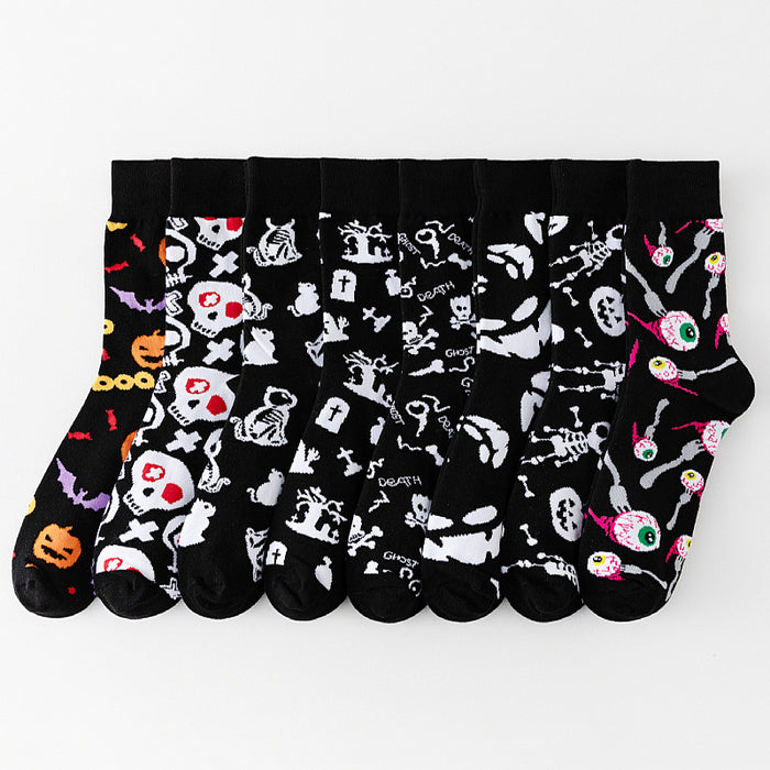 Wholesale Halloween New cross-border men' s socks plus size cotton socks  socks Thanksgiving women' s foreign trade stockings