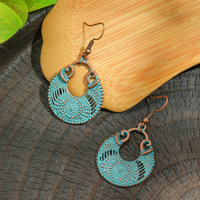 Wholesale Zinc Alloy Bohemian Turquoise Earring Set Fashion Jewelry Accessory MOQ≥2