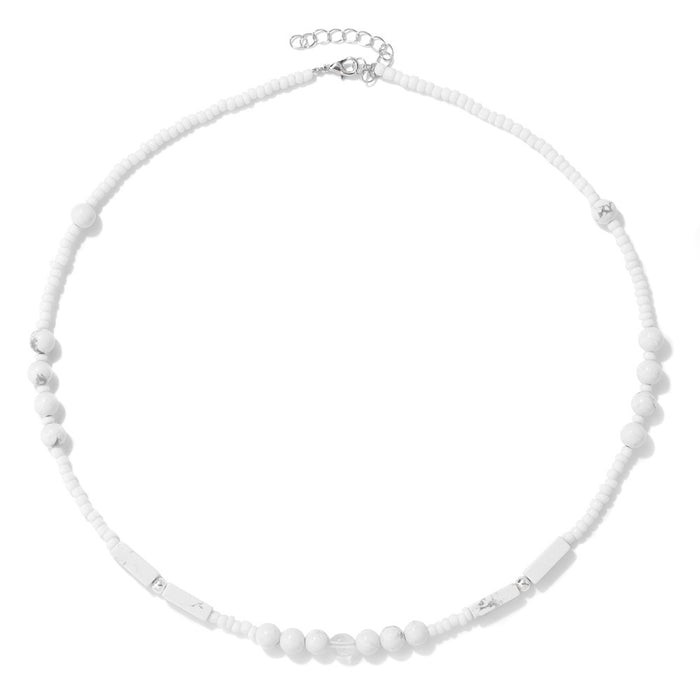 Wholesale Stone bead necklace with colorful small beads choker necklace