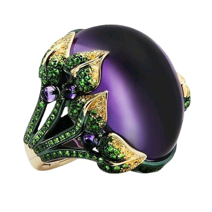 Wholesale Atmospheric purple plate ring, men's and women's creative new style ring