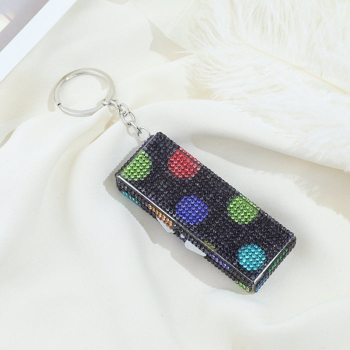 Wholesale Diamond-studded Aluminum Alloy Small Medicine Box Keychain JDC-KC-ZY018