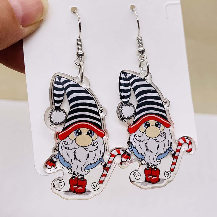 Wholesale Christmas creative acrylic earrings personalized colorful elk earrings