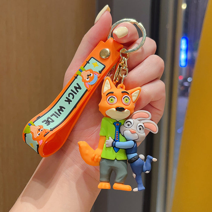 Wholesale Cartoon keychain anime hanging decoration rabbit plush keychain