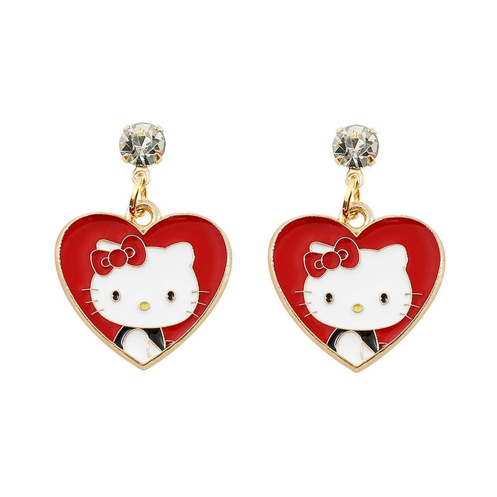 Wholesale Cartoon Cute Alloy Oil Drop Earrings JDC-ES-ShaoH009