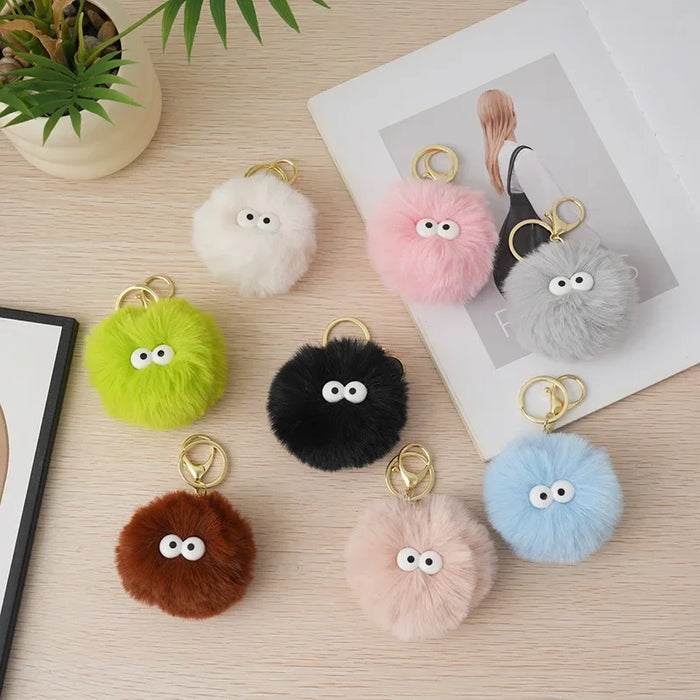 Wholesale Cute little furry ball keychain pendant, plush bag decoration, small gift