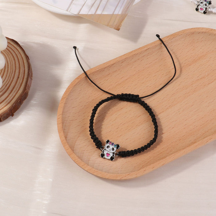 Wholesale Black and white hand woven bracelet bracelet Brave hand woven rope bracelet