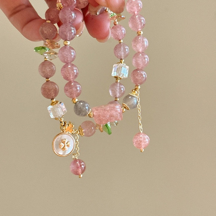 Wholesale Beaded bracelet for women, light luxury, niche, high-end feel, bracelet, flower bracelet, and accessories