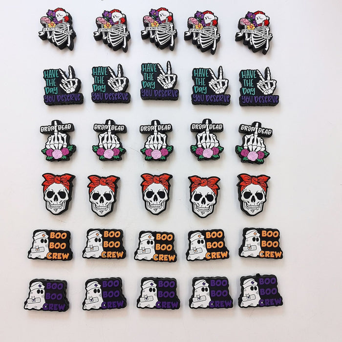 Wholesale 300PCS Halloween Silicone Cartoon Focal Beads JDC-BDS-Nais283