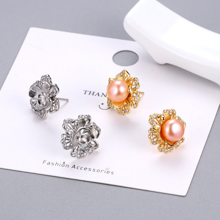 Wholesale Petal Pearl Earrings JDC-ES-YZS004