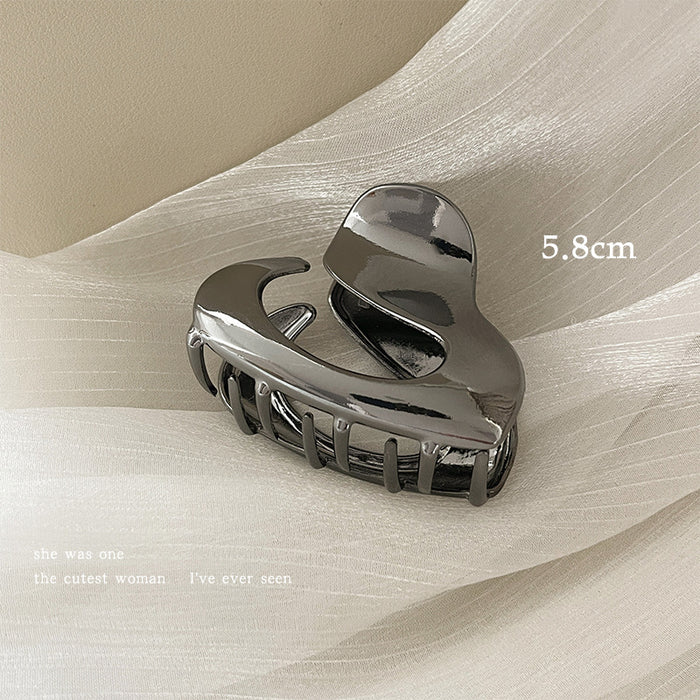 Wholesale Irregular metal color clip female hairpin fashion updo shark clip