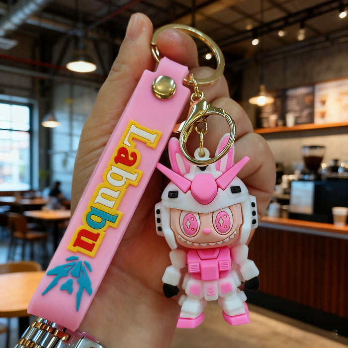 Wholesale Cute buck-toothed cartoon mecha keychains