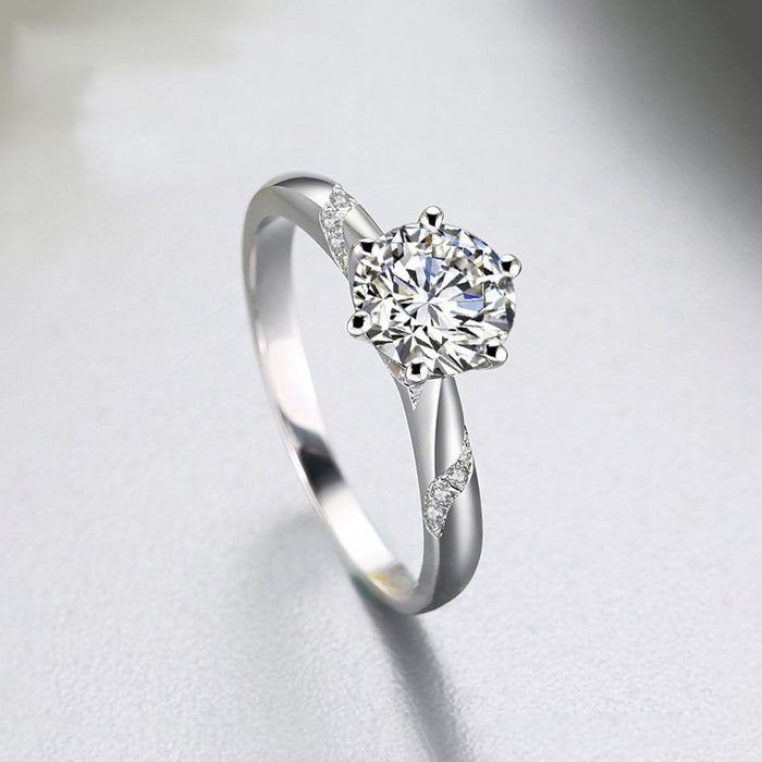 Wholesale Platinum imitation D-grade high diamond ring