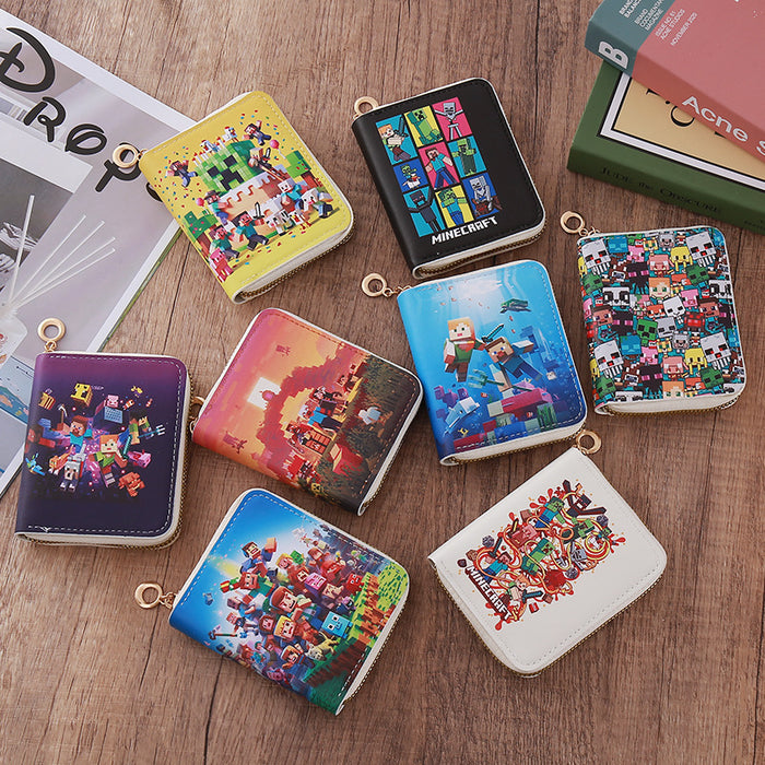 Wholesale Zipper Short PU Leather Cartoon Wallet