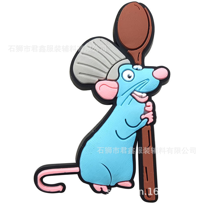 Wholesale 50pcs Buckle  Pvc Soft Glue DIY Accessories Shoes Charms