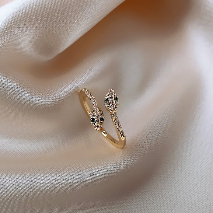Wholesale Snake Ring Women's Open-end Snake Tail Ring Jewelry