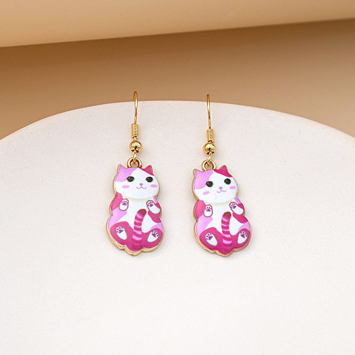 Wholesale Cute Kitten Animal Acrylic Earrings JDC-ES-MDD101