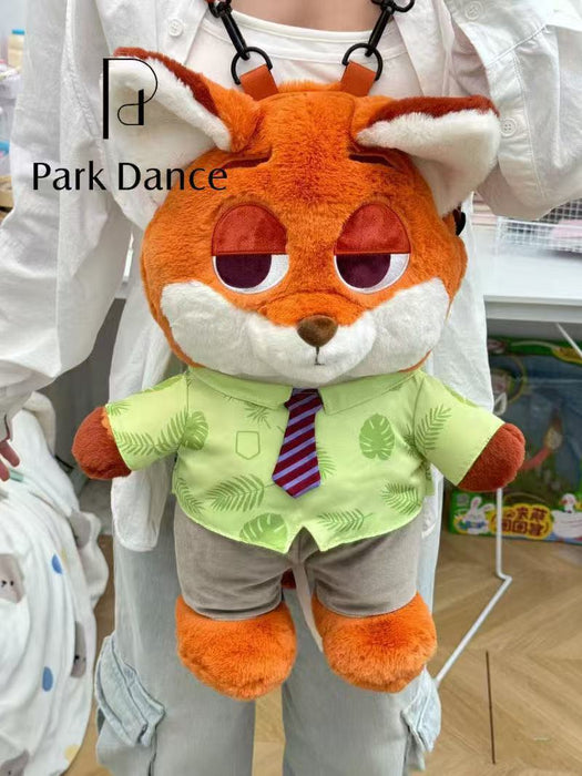 Wholesale Cute Cartoon Fox Plush Backpack Bag Large Capacity Student Schoolbag Travel Backpack