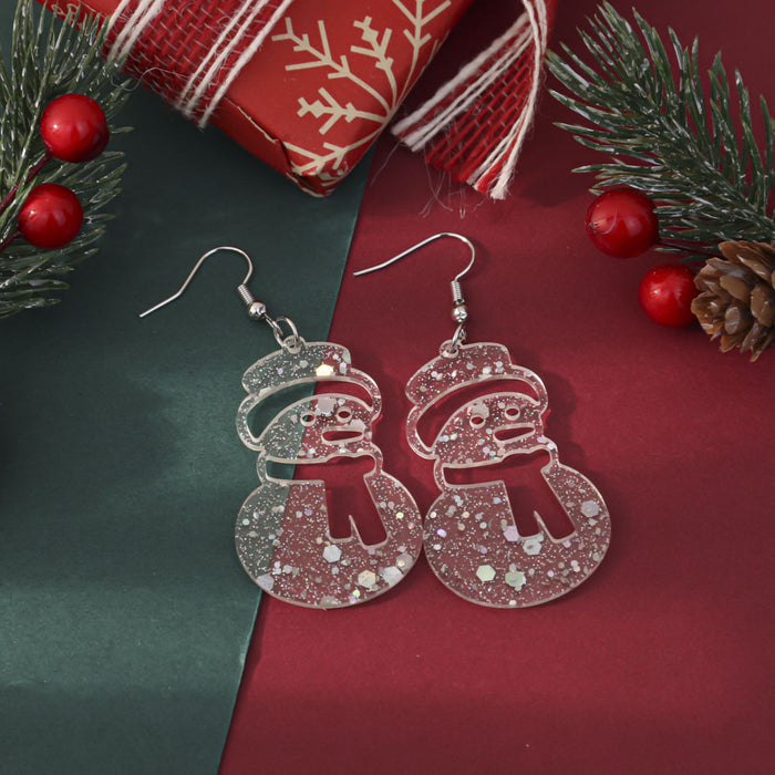 Wholesale Christmas Glitter Acrylic Earrings