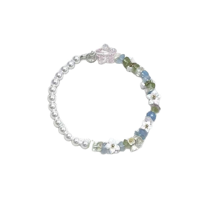 Wholesale Exquisite Colorful Stone Flower Bracelet