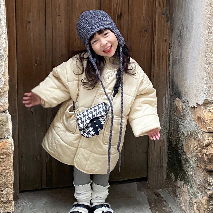 Wholesale New children's bag, fashionable contrasting color saddle bag, baby mini retro crossbody bag