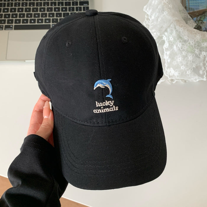 Wholesale New Cute Embroidered Baseball Hat Versatile Sunshade and Sunscreen Duck Tongue Hat