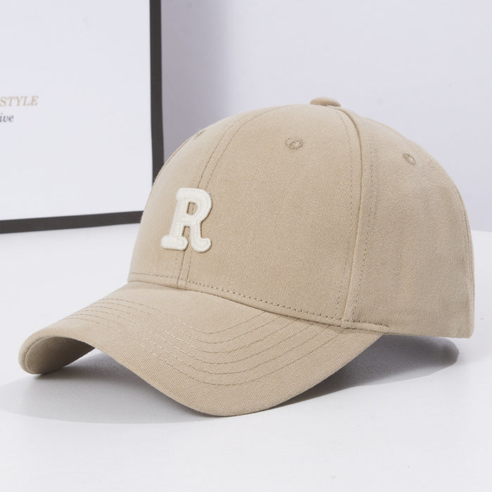 Wholesale Hard Top Baseball Cap Face Small Sun Protection Letter R Cap for Men