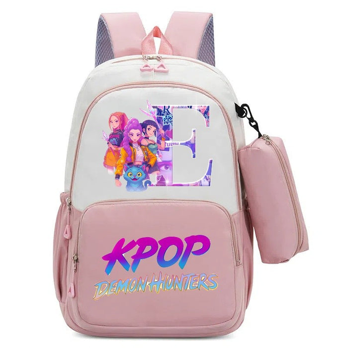 Wholesale Alphabet Cartoon Print Two-Piece Backpack Set for Primary and Middle School Students