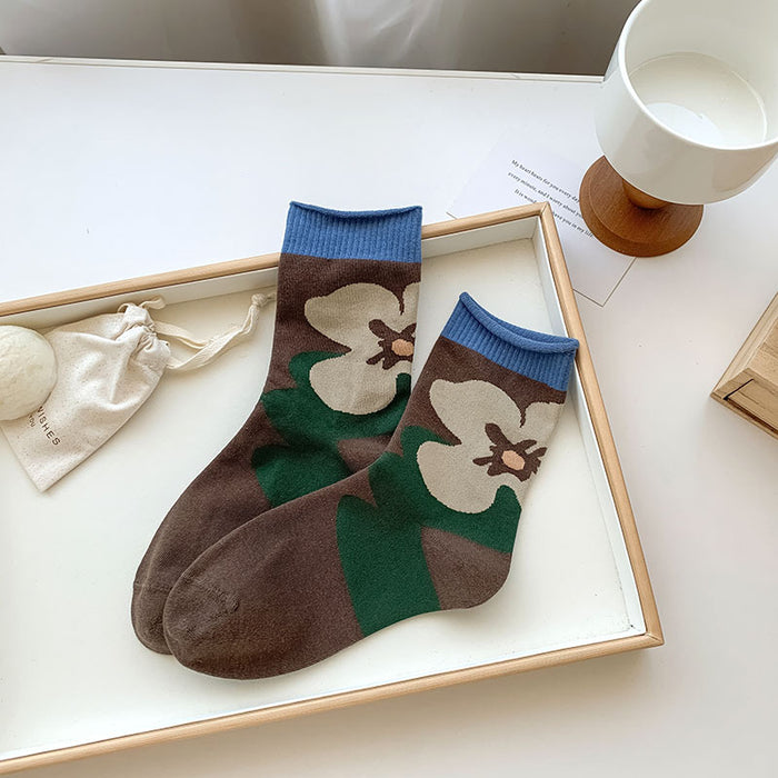 Wholesale New mid tube boneless socks, niche trend, personalized stacking socks, cotton