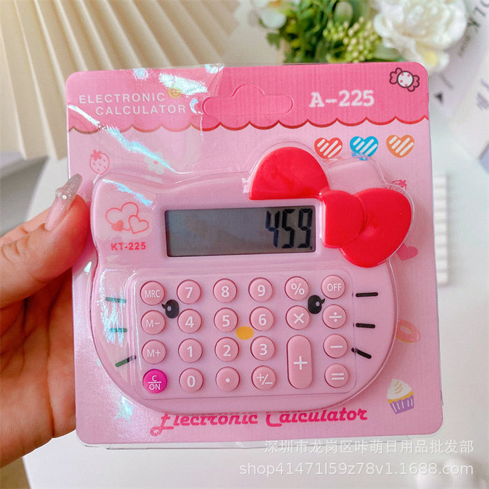 Wholesale cute head calculator cartoon cat head arithmetic portable portable mini computer