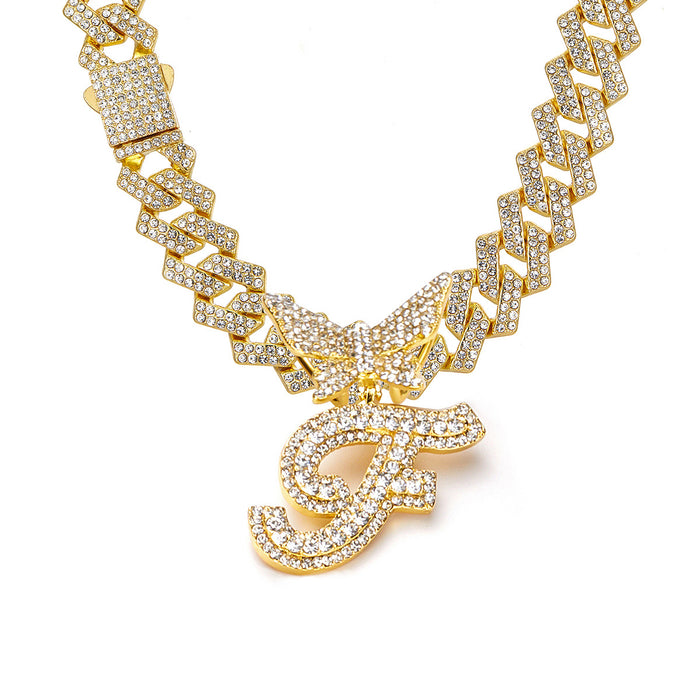 Wholesale Alloy rhinestone pendant necklace