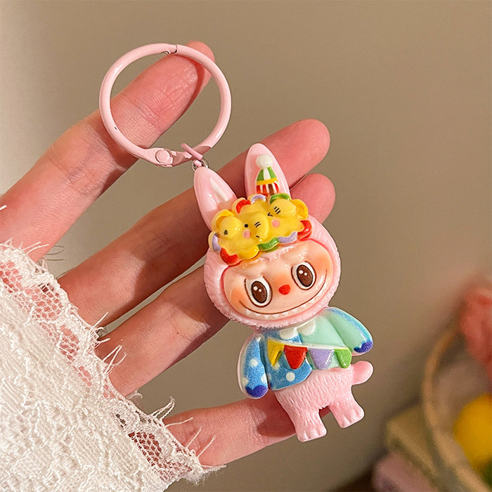 Wholesale Cartoon Plush Resin Keychain  School Bag Pendant Accessories